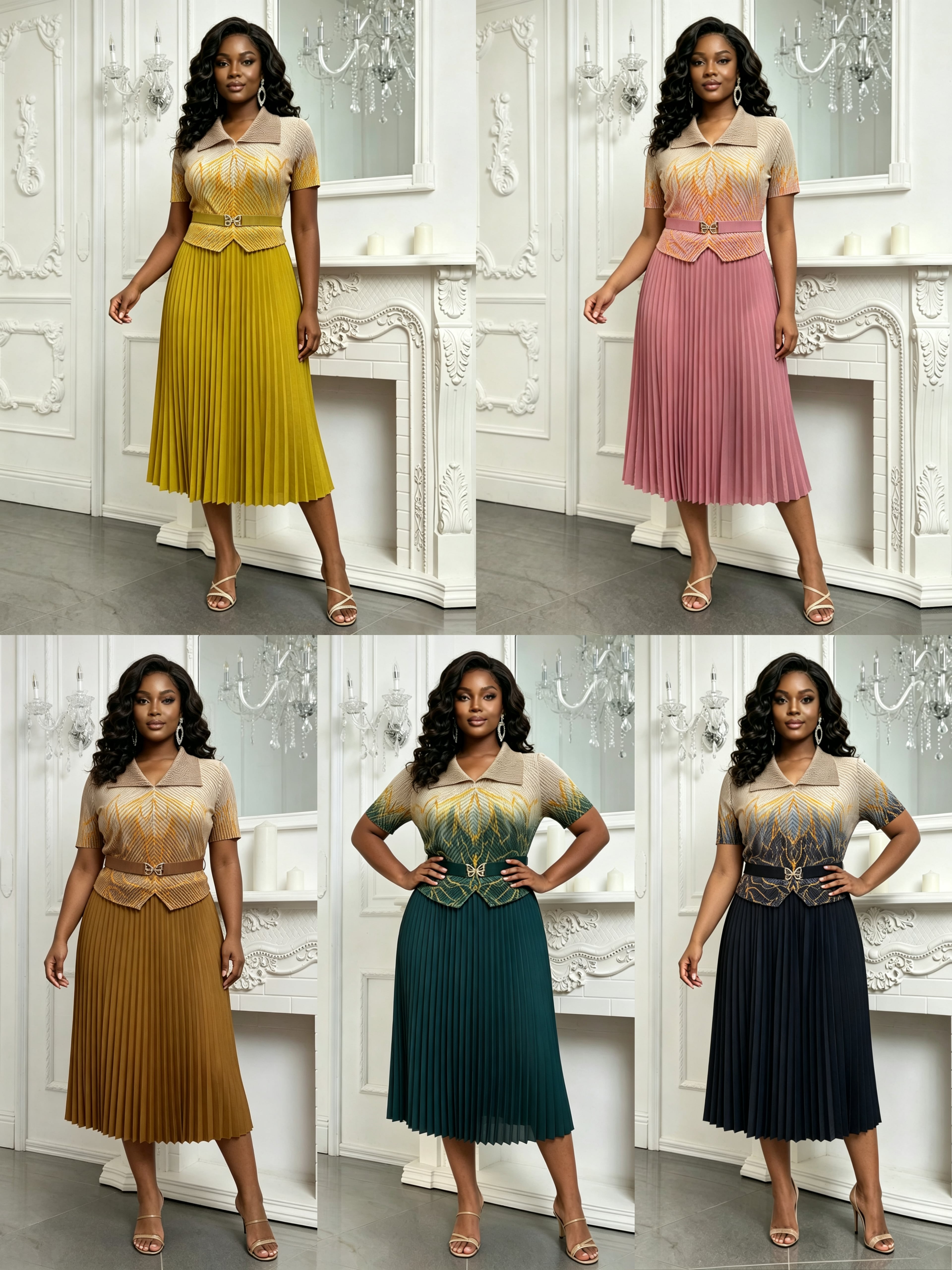 Stretch Pleated Dress detail view